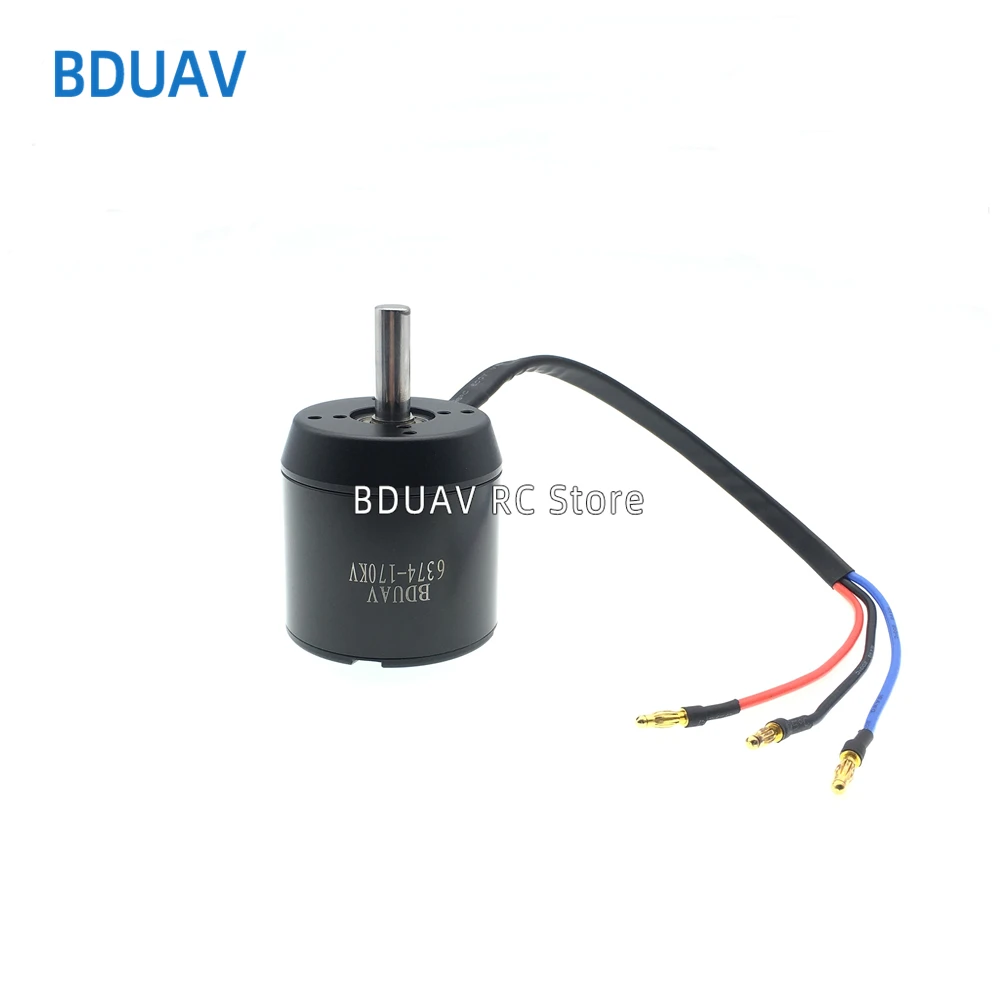 6374 Brushless Motor With Hall Sensor 3000W Electric Off Road Skateboard Engine M10 Motor Shaft 36V High Speed Electric Motor