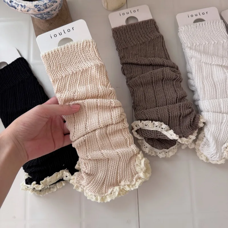 

SP & CITY кружевные носки с двойным игольчатым ворсом, женские зимние толстые вязаные зимние теплые носки Y2k, мягкие дышащие носки для девочек