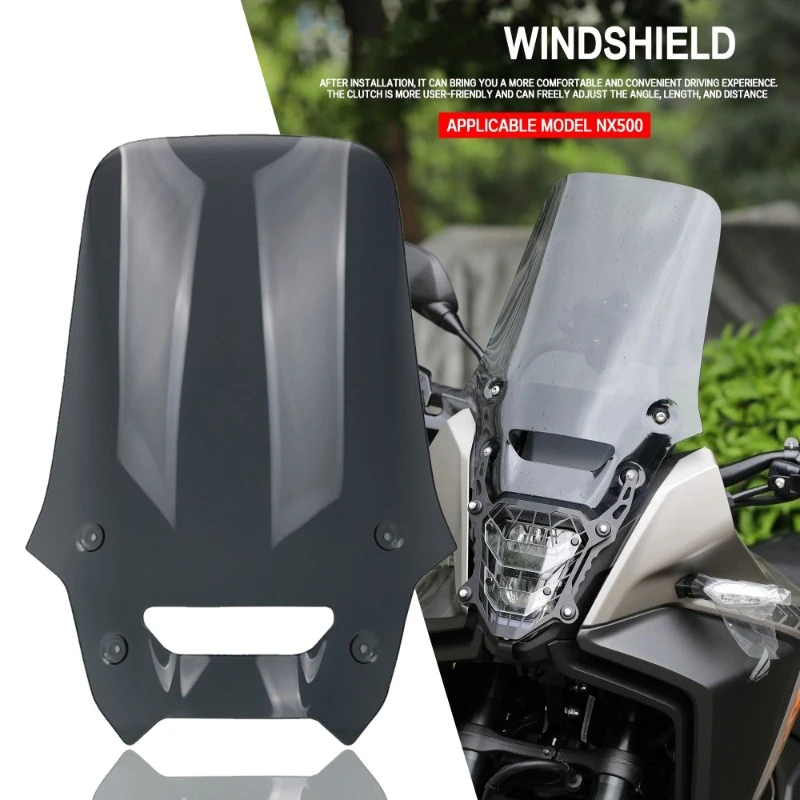 

For HONDA NX400 Motorcycle Front Windshield Wind Modification Viser Visor Increase Height Thickened Windshield Accessories