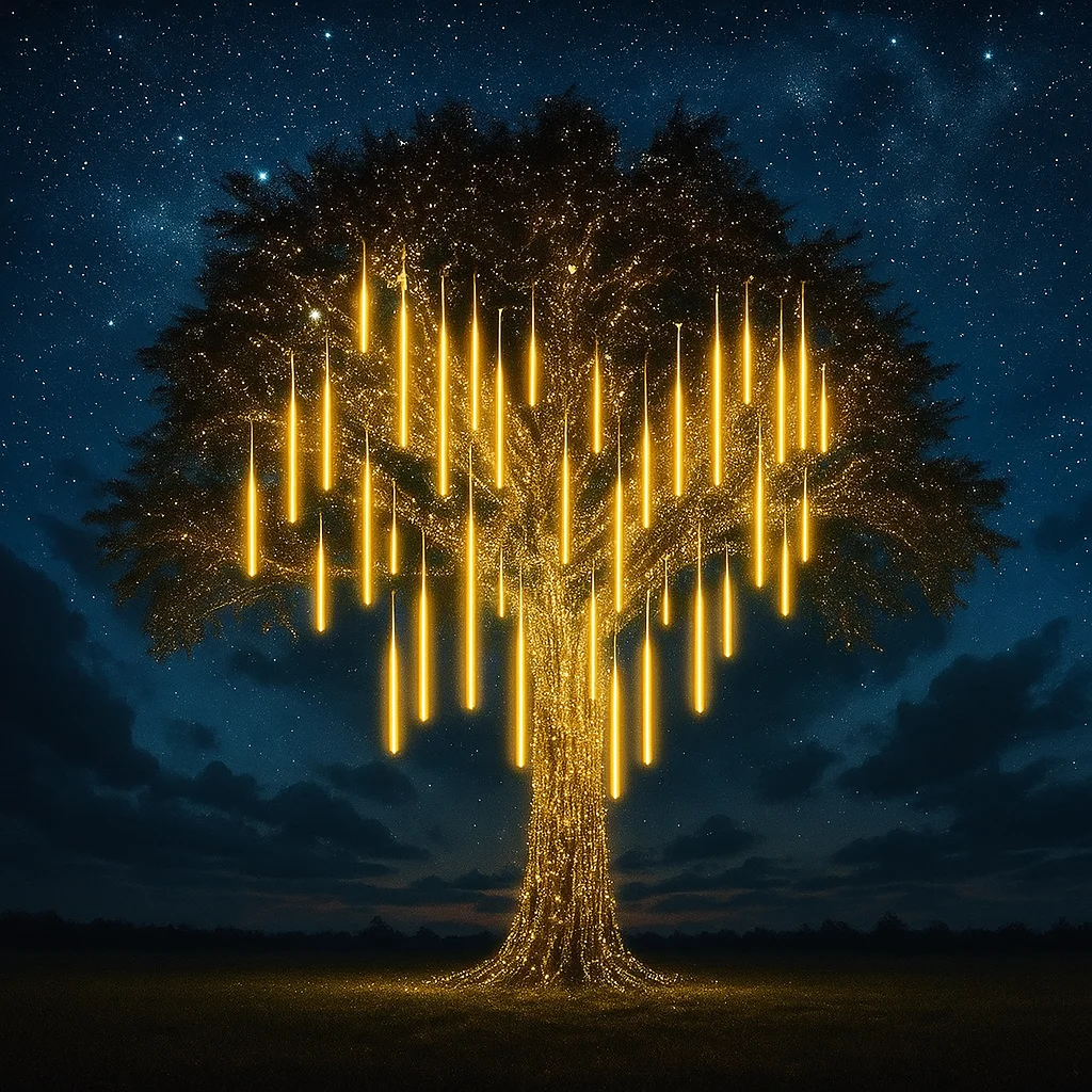 

8-трубные светодиодные гирлянды с метеоритным дождем, теплые белые уличные фонари, рождественские украшения на Новый год, сказочные садовые огни