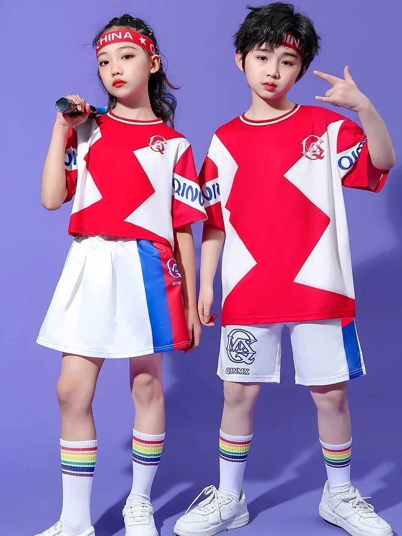 Trajes de Cheerleading Performance Infantil, Street Dance, Elementary School Student co, 1 ° de junho