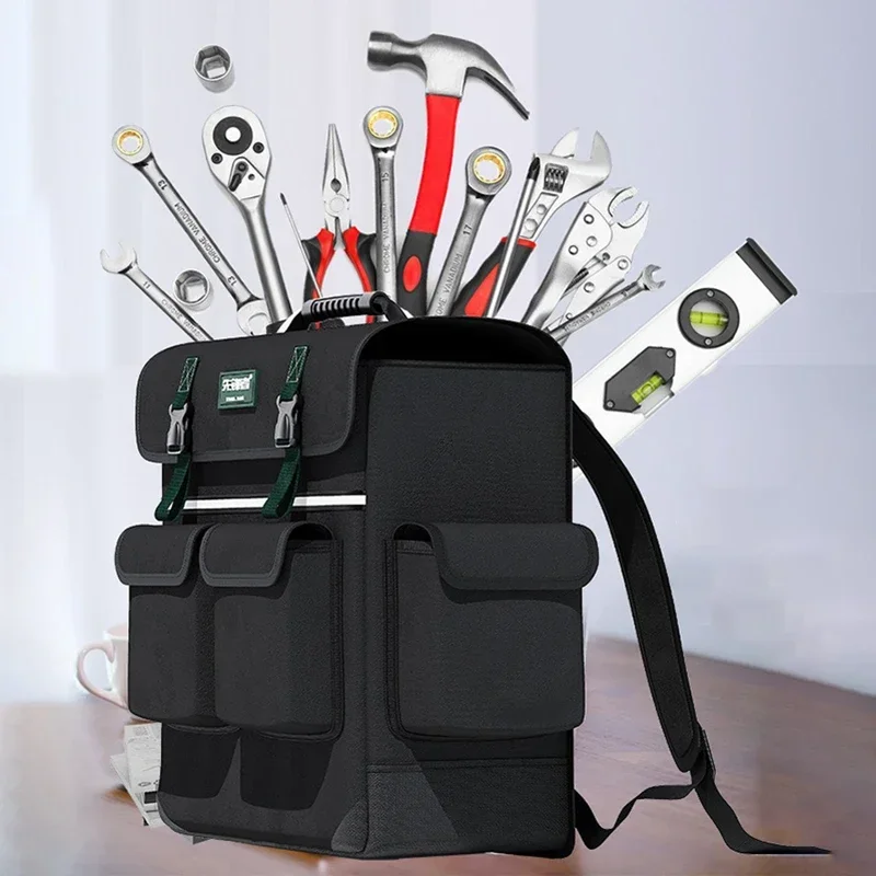 Oxford Tool Bag Professional Electrician Backpack Tool Bags Repair Kit Multifunctional Pocket Shoulder Bag Storage Organizer