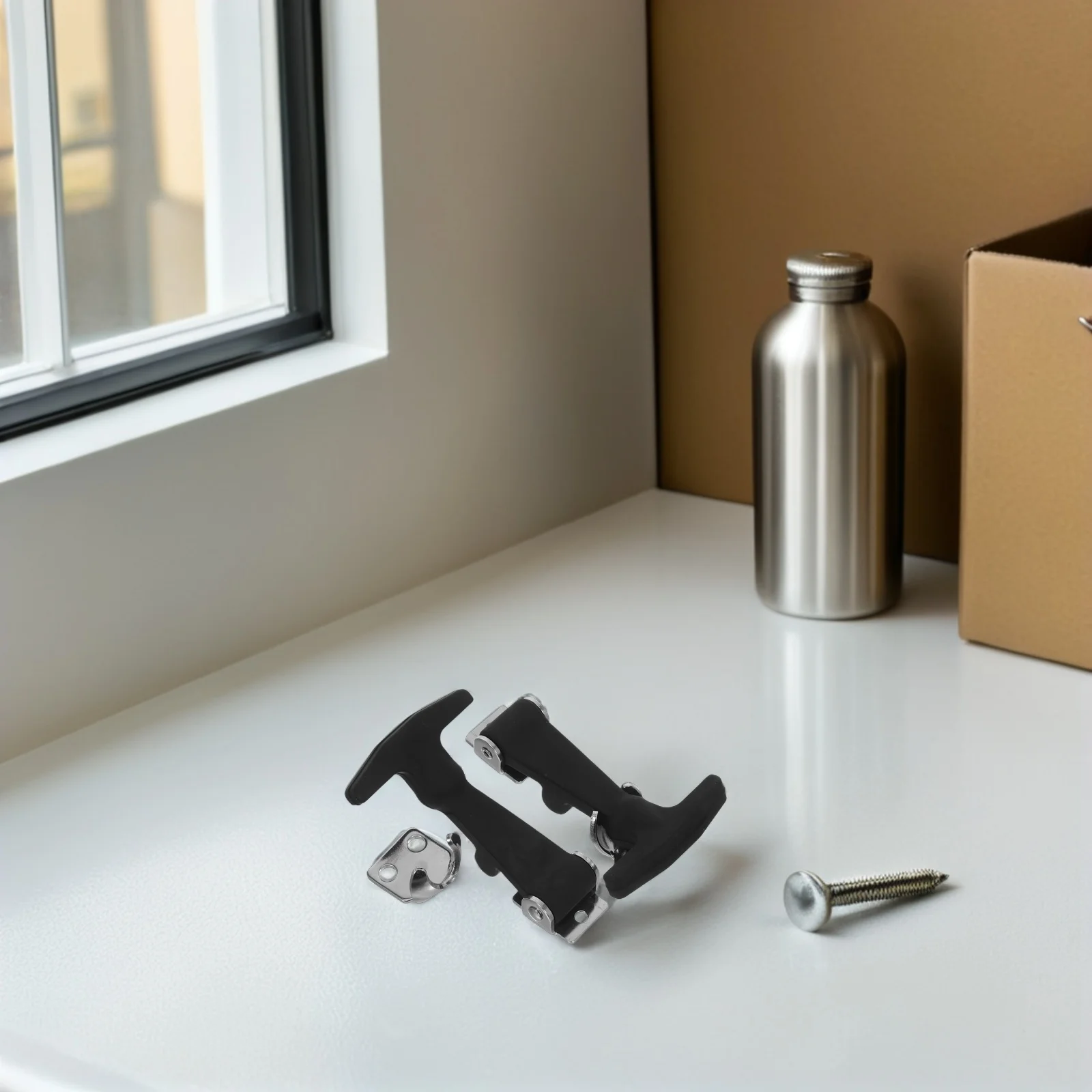 

2 шт. резиновая защелка с Т-образной ручкой из нержавеющей стали, прочная защелка для капота для ящика для инструментов, охладитель, двигатель прицепа, машина, изоляционная коробка, оборудование