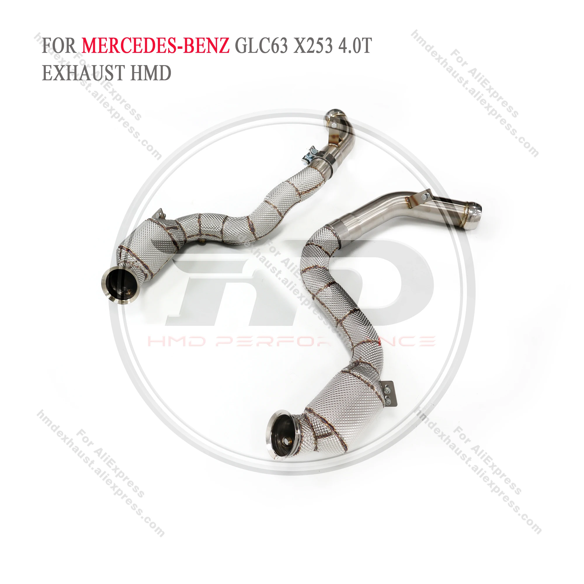 

HMD Exhaust System High Flow Performance Downpipe for Mercedes Benz GLC63 X253 4.0T With Heat Shield Pipe