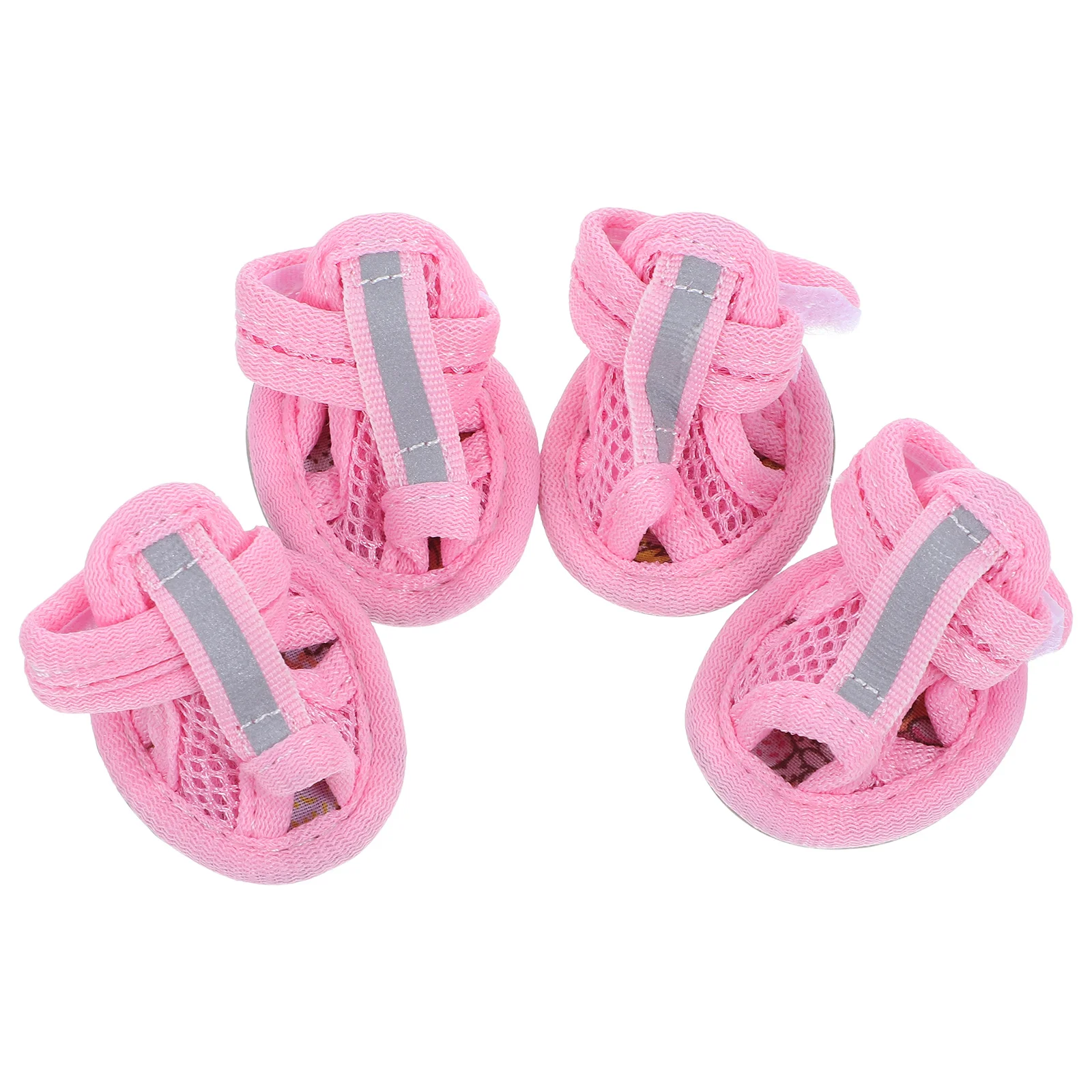 

4 Pcs Dog Sandals Dogs Breathable Pet Shoes Summer Mesh for Digs Sneakers Boots