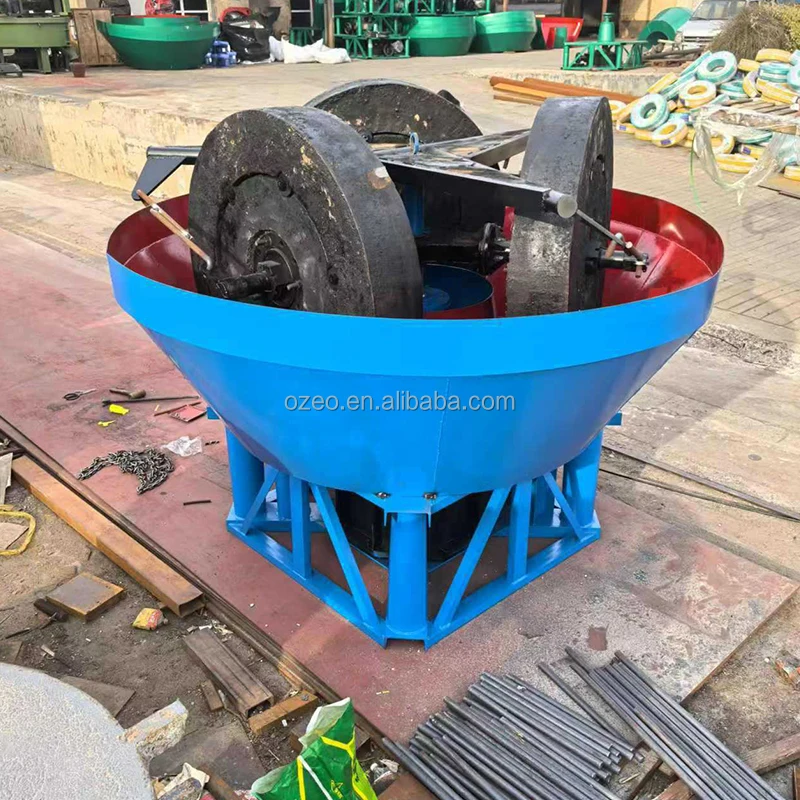 High Efficiency Gold Ore Grinding Wet Pan Mill For Sale
