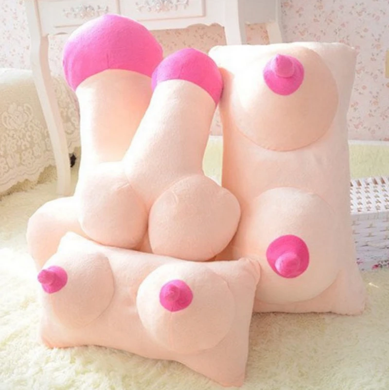 The Erotic Plush Cushions of Big Boobs and  Penis Dick for Funny Christmas Gift Home Decor Hot Saling Pillows