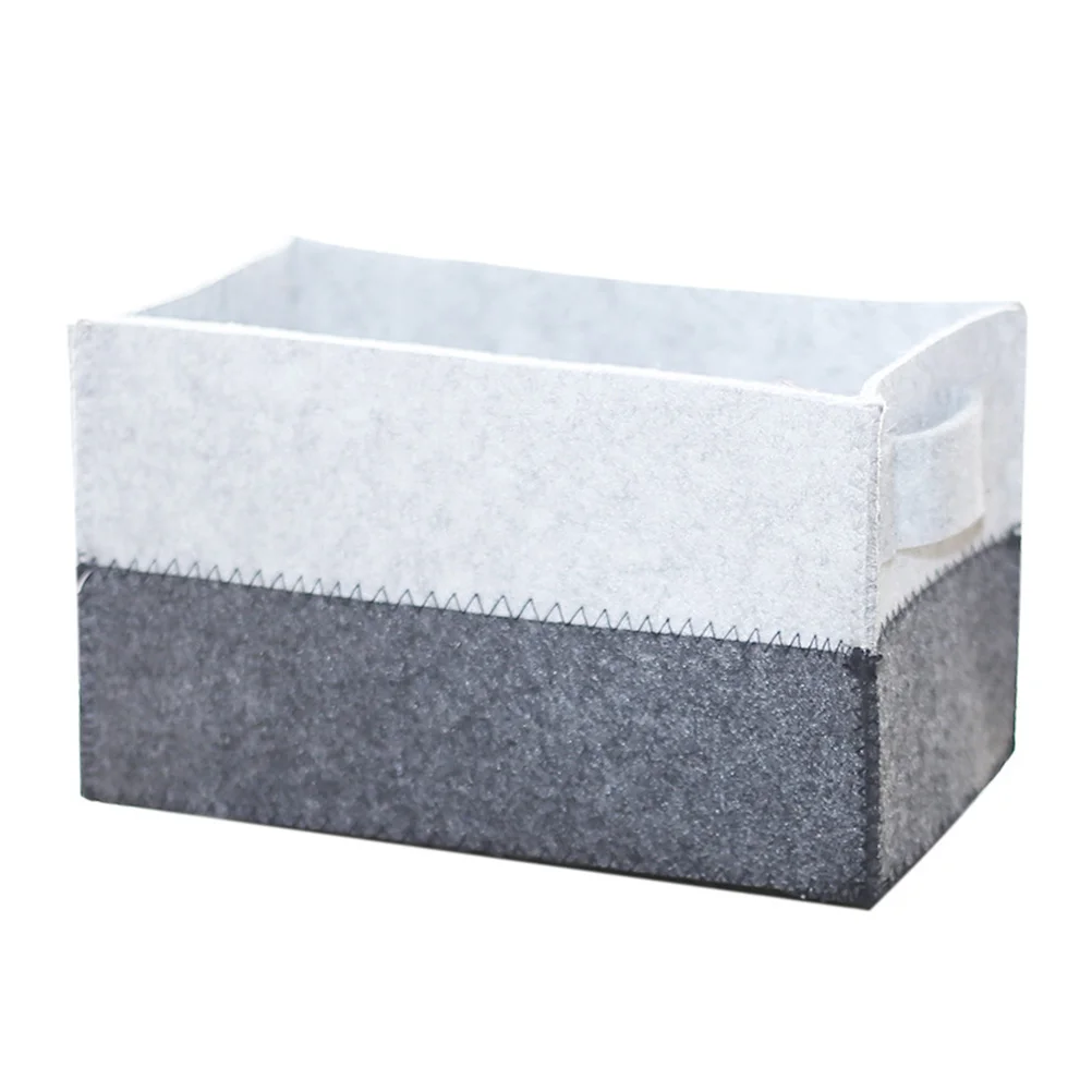 

Felt Storage Basket Soft Comfortable Portable Desktop Organizer Practical Baskets For Office Home Cosmetics HOLDER Makeup