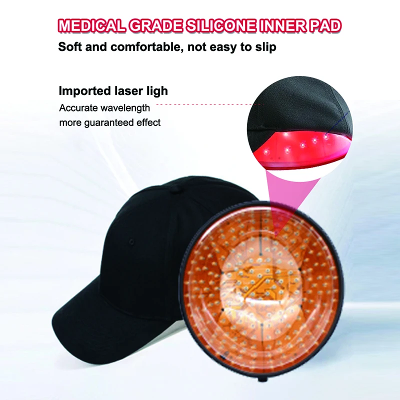 OEM ODM 212pcs 5mw Per 650nm Laser Red Light Therapy Hair Growth Cap Stimulate Hair Growth for Home Use