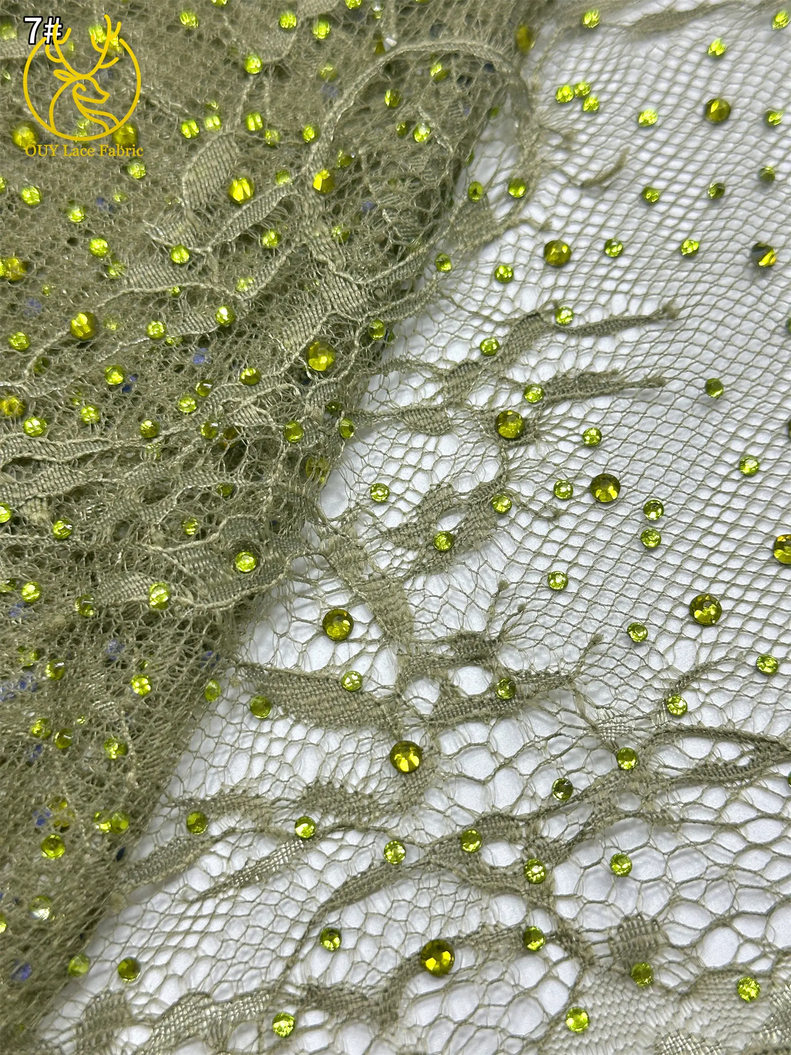 5 Yards französische Stickerei-Tüll-Diamantspitze, nigerianische afrikanische Pailletten-Perlen-Spitze für Damen, Partykleid, Hochzeitskleid, Nähen – Detail 24