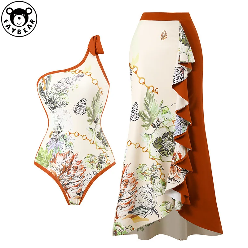 

Bathing Swimwear Double-sided Definitive Print Swimwear Customization Brand Swimwear OEM Customization