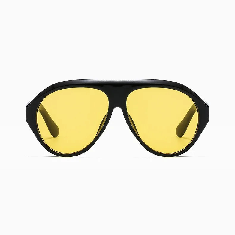 Übergroße Pilot Sonnenbrille Frau Luxus Marke Vintage Ein Stück Sonnenbrille Für Dame Beliebte Großen Rahmen Shades Brillen UV400 – Detail 7