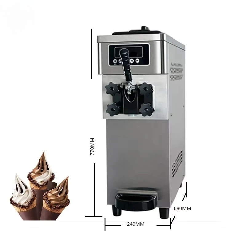 China stainless steel commercial ice cream machine and soft ice cream machine, can add milk and water, no noise, energy saving