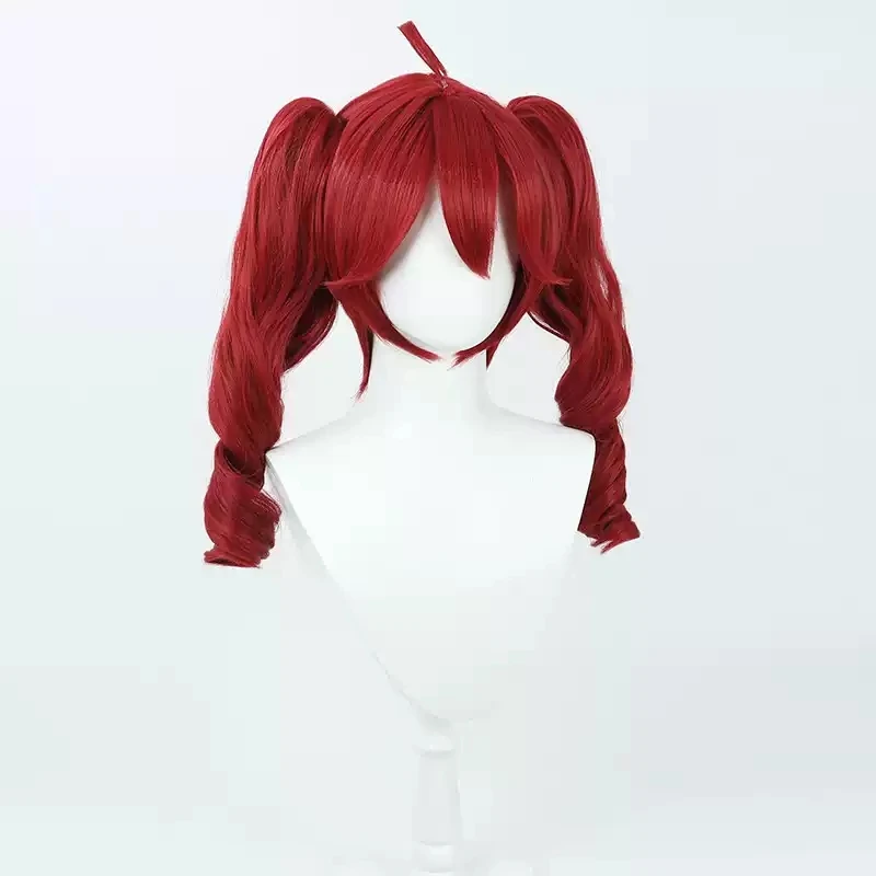 Parrucca cosplay Anime Kasane Teto da donna, coda di cavallo rossa carina, capelli sintetici resistenti al calore