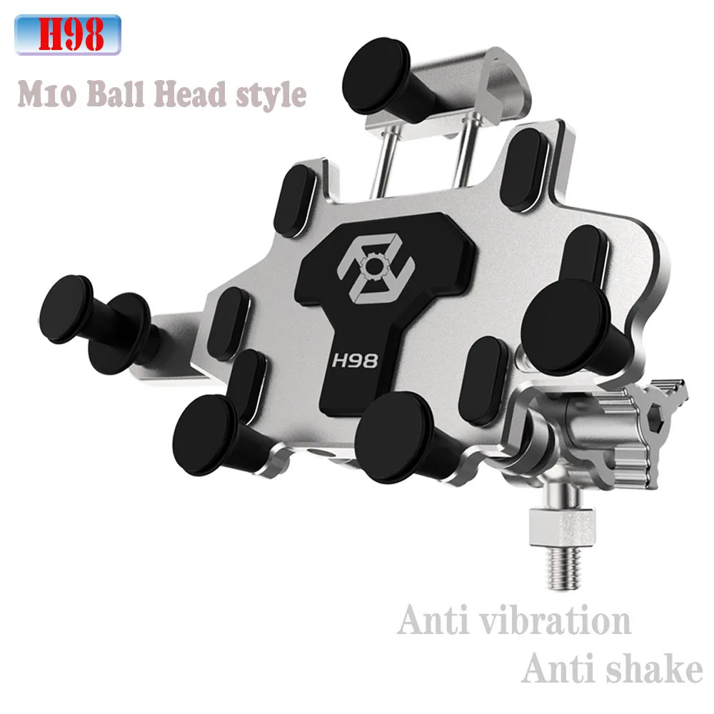 Shock-Absorbing Phone Holder For Motorcycle Bicycle  Alloy 360° Rotary Adjustable Navigation Mount
