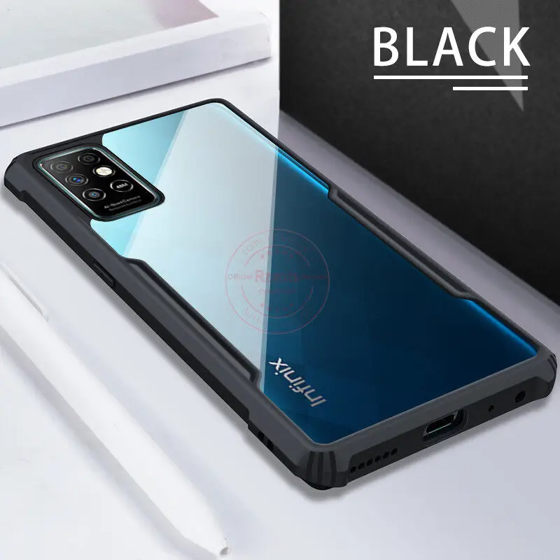 For Infinix Note 8i Clear Back Soft TPU Edge Anti-Scratchh Shockproof Slim Thin Cover Armor Clear Trasparent