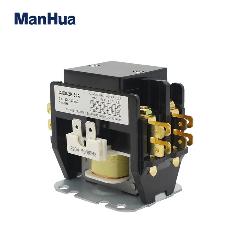 ManHua CJX9 2P 240V Contactor For Air Condition Ac Contactor Elevator Magnetic Contactor