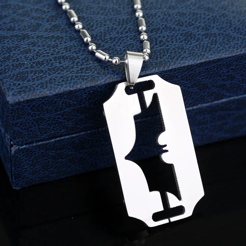 Fashion Bat Lightening Stainless Steel Pendant Chain Necklace For Men Jewelry Boy Anime Accessories Gift