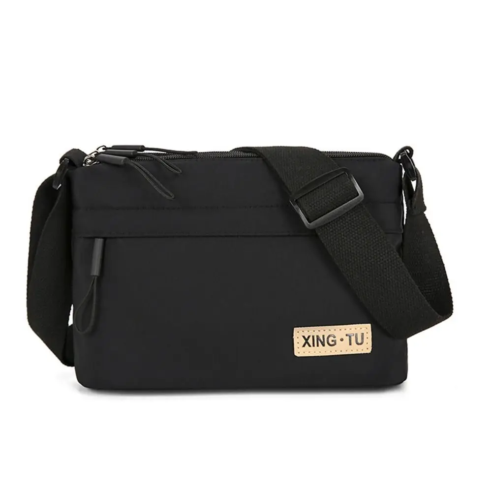 

Trendy Three Layer Nylon Crossbody Bag Zipper Waterproof Women Backpack Canvas Korean Style Oxford Shoulder Bag Girls