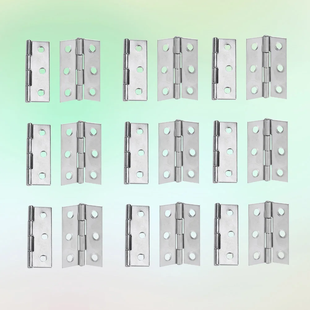 

20 Pcs Stainless Steel Hinges Heavy Duty Concealed Door Furniture Kitchen Cabinet Smooth Mute Fixation Home Hardware Durable