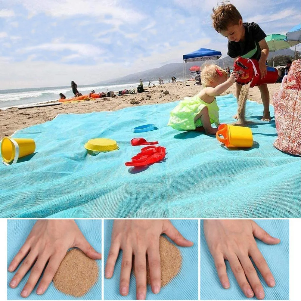 

Outdoor Travel Beach Mat Portable Sandless Picnic Mat Summer Children Playing Sand Free Mat 200x200cm