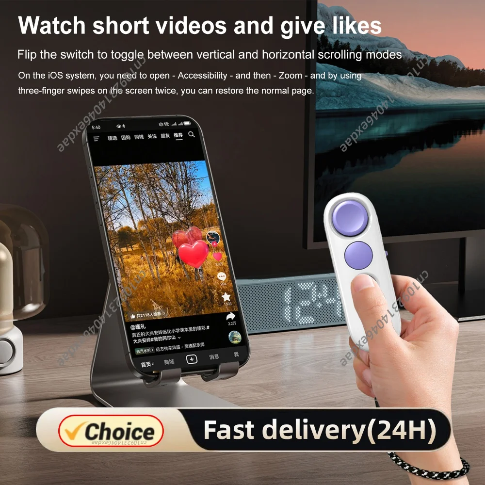Ebook Page Turner Multifunctional Flips Pages Before After Fingertip Selfie Video Page Turner for Android Tablet