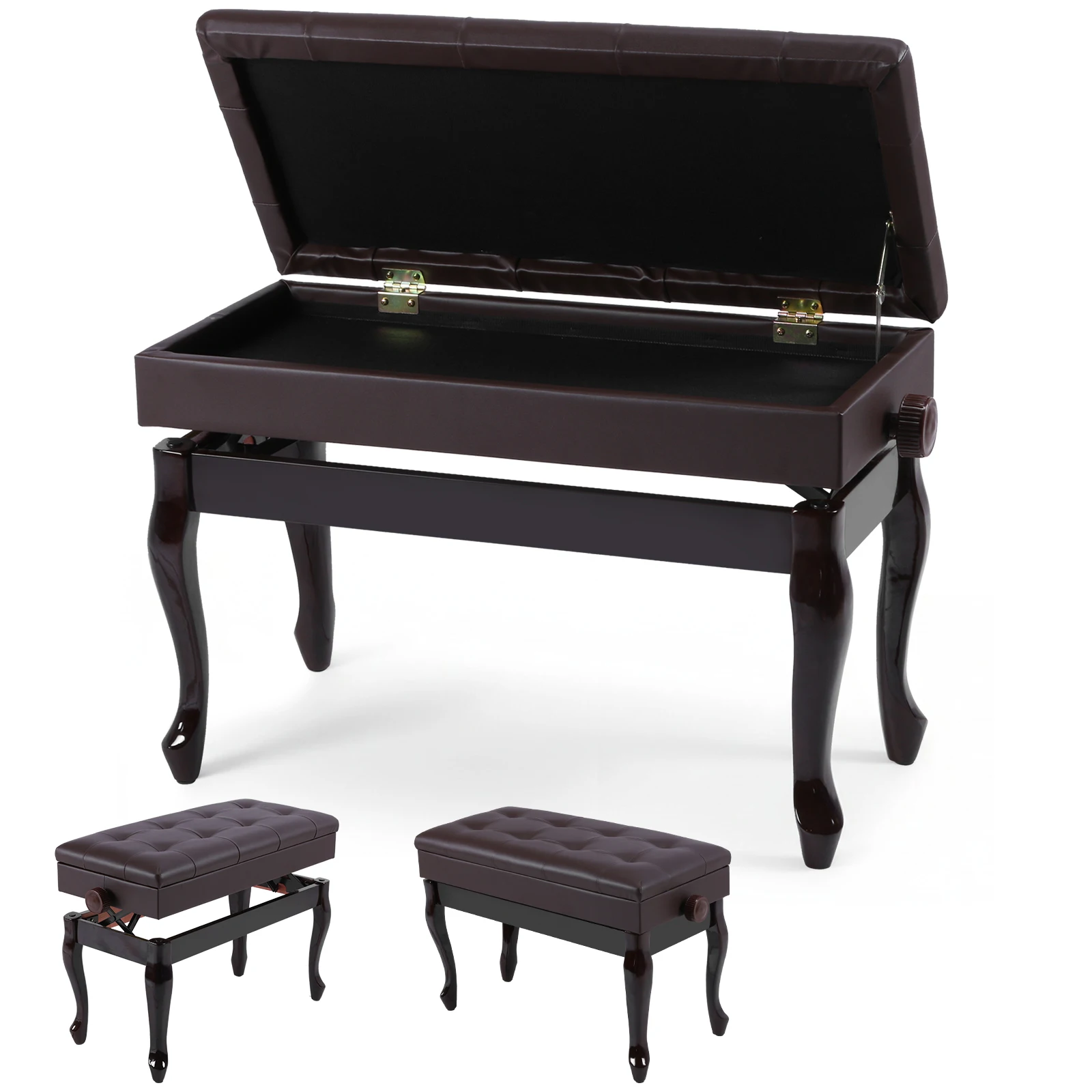 

Регулируемый по высоте стул для фортепиано с книжной полкой, утолщенный, многофункциональный, для дома/музыкальной комнаты/класса