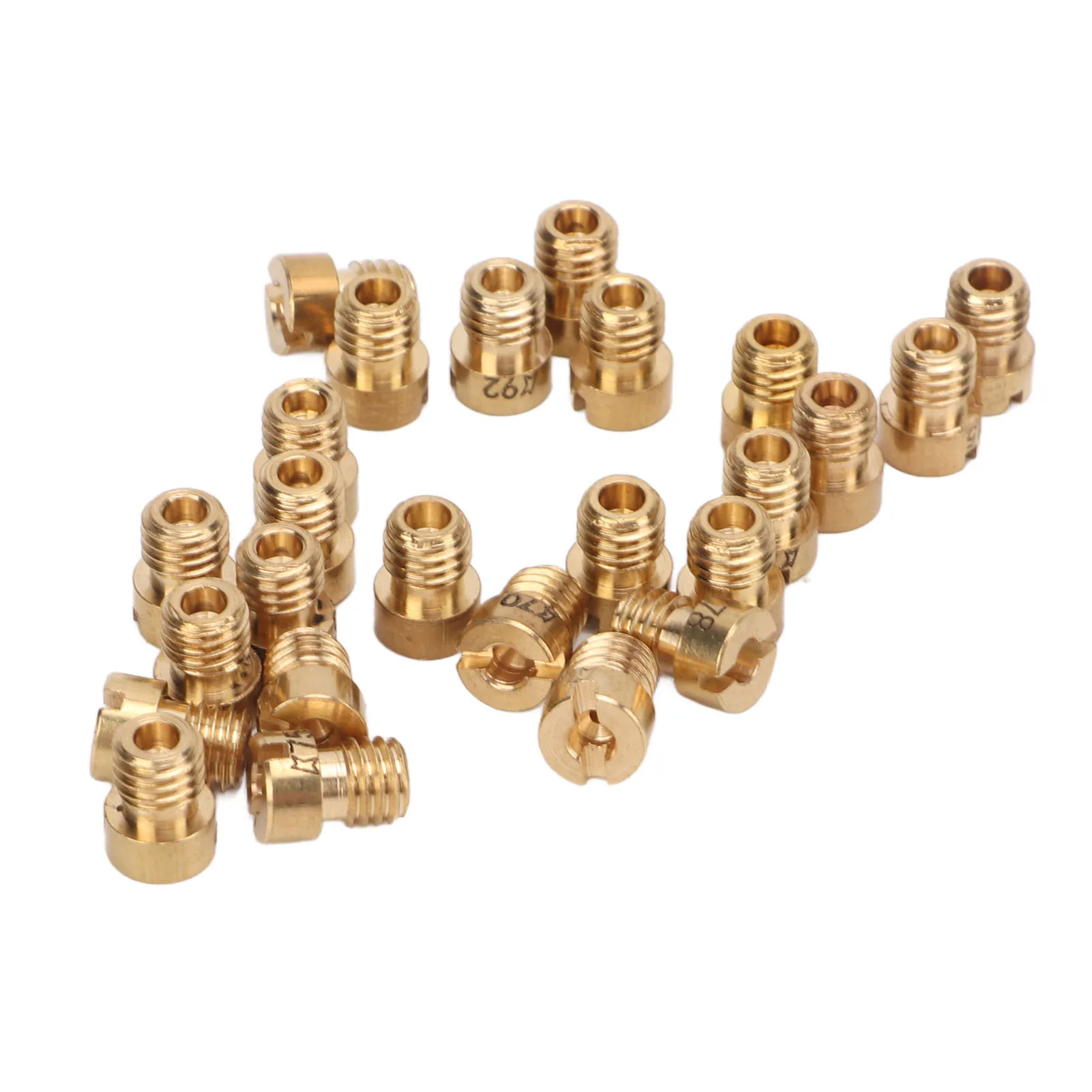 Motorcycle Carburetor Nozzles Kit Metal Gold 55 To 115 High Accuracy Carburetor Main Jets for Dellorto PHBG 21 PHBG 19.5