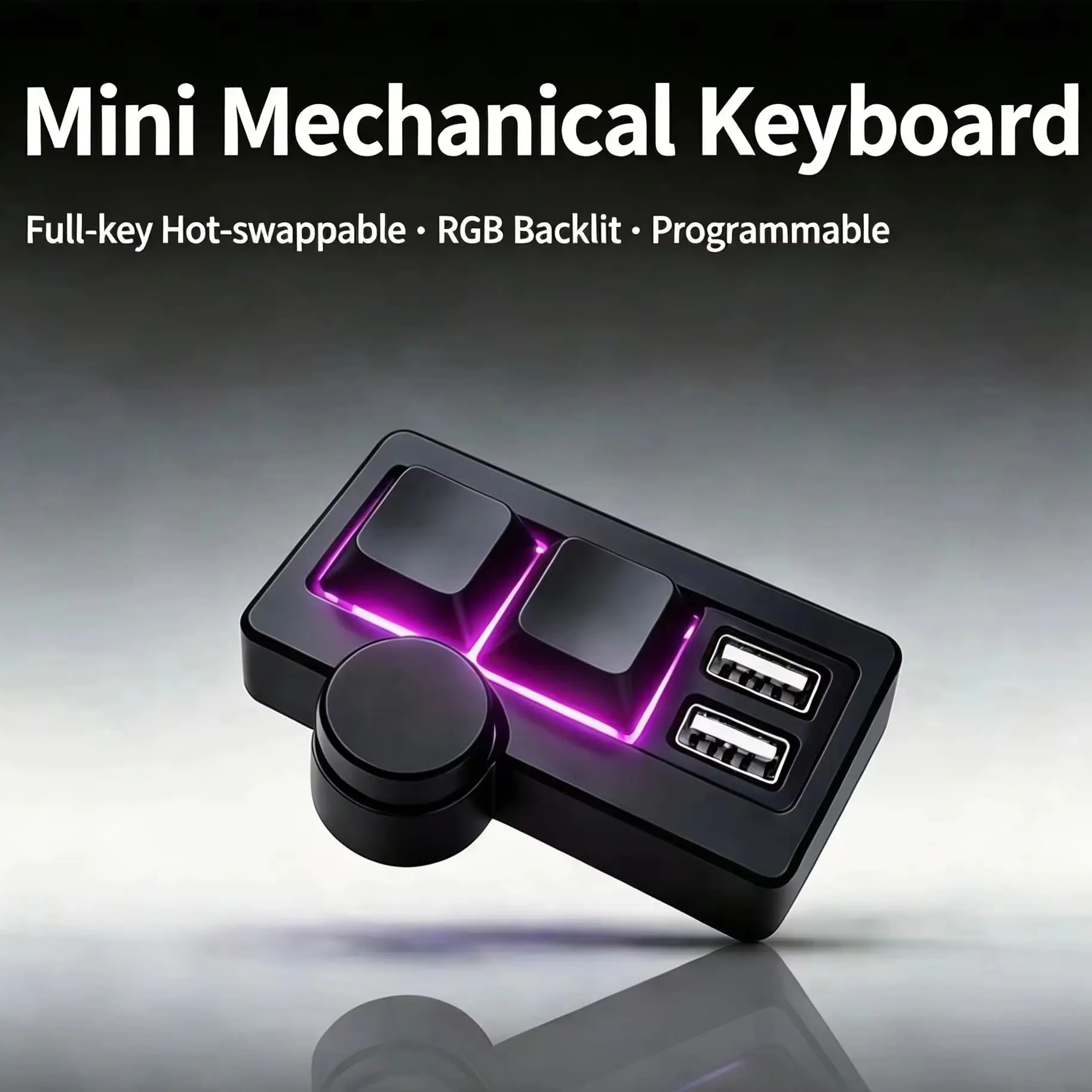 RGB Backlit Gaming Portable Mini Wired Keyboard Hot-Swappable Gamer Office Stylish Custom Shortcut Keyboard For PC Computer