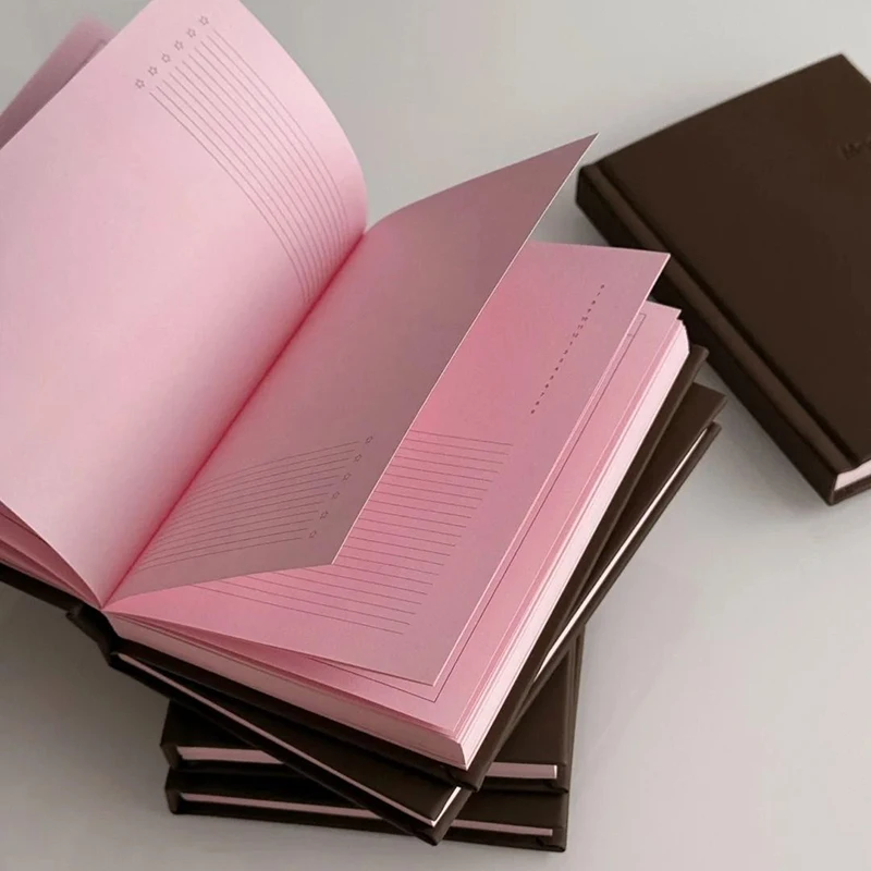 Carnet A6 en forme de fraise et de chocolat - Agenda rose mignon, journal Kawaii pour notes, journal de voyage, cadeau pour filles
