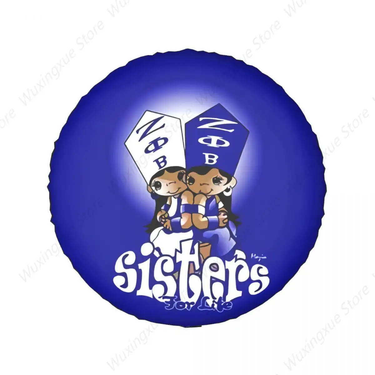 Zeta Phi Beta Sisterly Love Spare Tire Cover Case for Suzuki Mitsubish Greek Letter 1920 Car Wheel Protectors Accessories