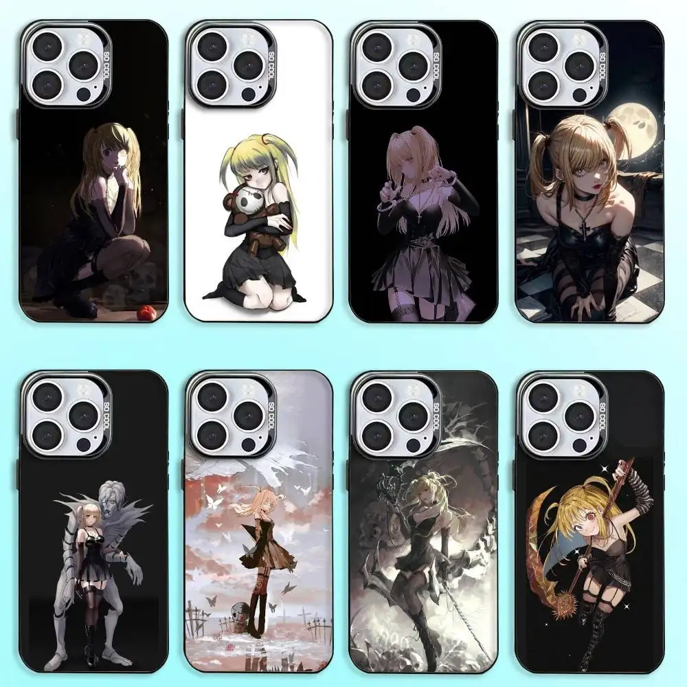 

Misa D-Death N-Note Phone Case For iPhone17,16,15,14,13,12,11 Plus,Pro Max Colored Silver Plated Inside Cover