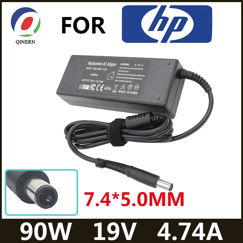 19V 4.74A 90W 7.4*5.0mm Laptop Adapter Charger For HP Probook 4440s 4535s 4530S 4540S 6470b 6475b 6570b Pavilion DV3 DV4 DV5 DV6