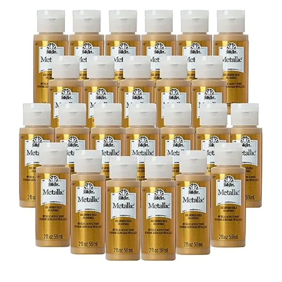 

K658 Paint Acrylic Metallic, 2 Fl Oz Pack of 24,Antique Gold