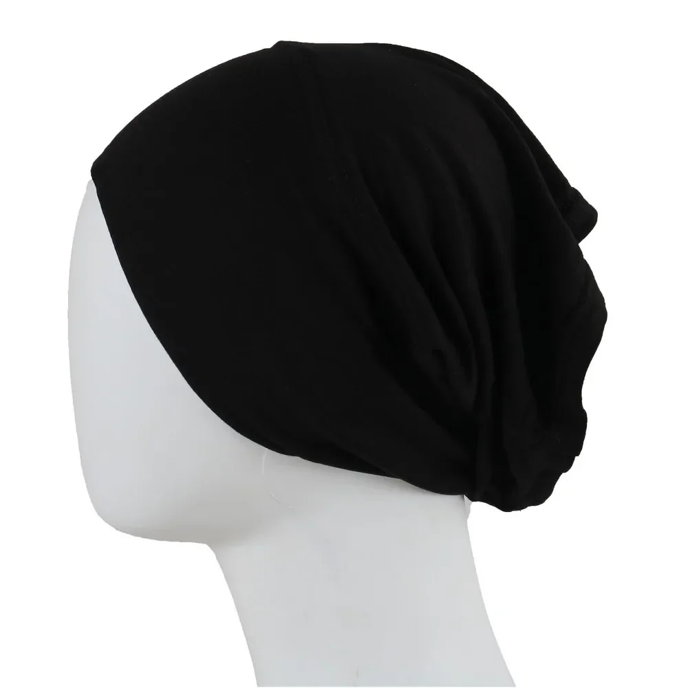 Ramadan Muslim Women Under Scarf Stretch Jersey Inner Hijabs Caps Round Front Under Hijab Cap Islamic Female Turban Bonnet