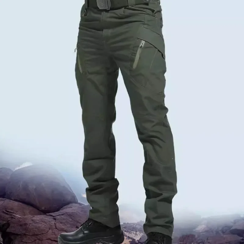 

Long pants straight leg pants for training men's thick and warm high-end and handsome tactical functional pants waterproof an