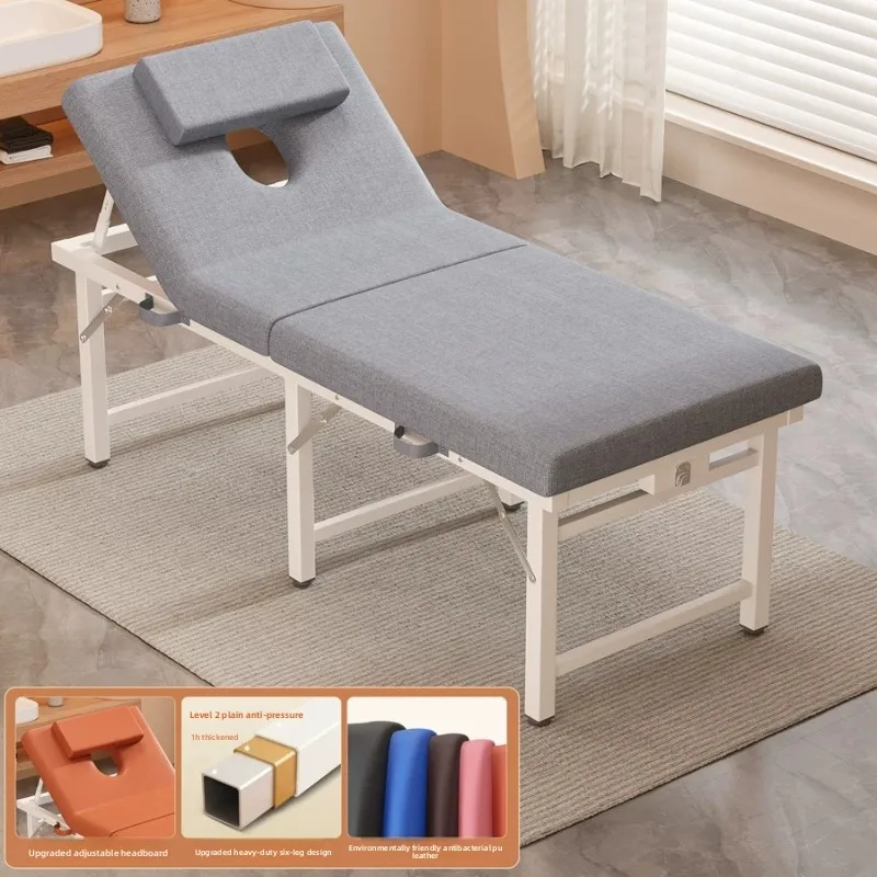 Foldable Massage Bed Portable for Beauty Salon Rehabilitation Therapy Tattoo Acupuncture with Carry Handle Home Use TreatmentBed