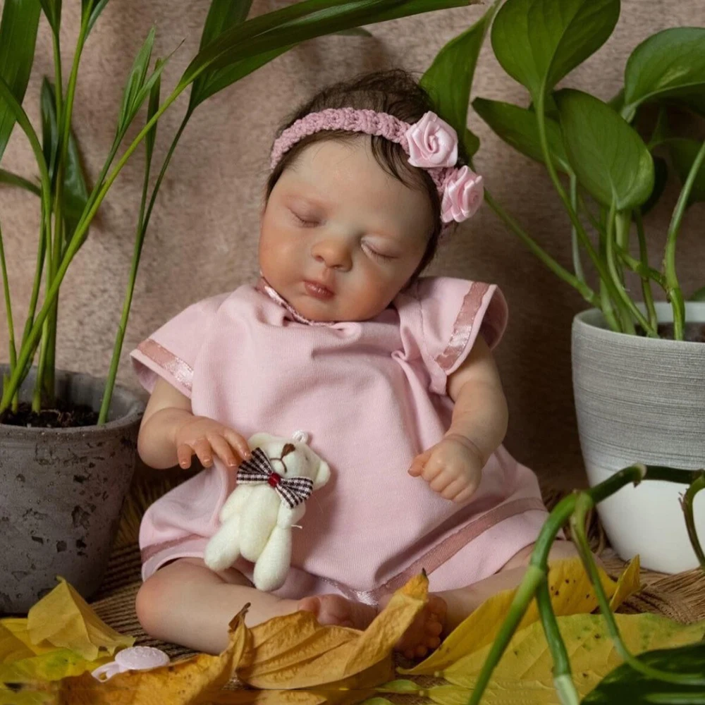 

Realistic Reborn Baby Dolls 25cm Real Life Sleeping Bebe Girl Soft Cloth Body Silicone Newborn Like Live Doll Toy Gifts for Kids