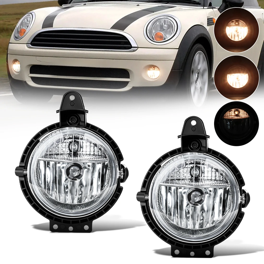 

OE: 63172751295 2pcs Fog Lamp For BMW Mini Cooper R55 R56 R57 R58 R59 2006-2014 Front Bumper Foglights Driving Fog Lamp Daylight