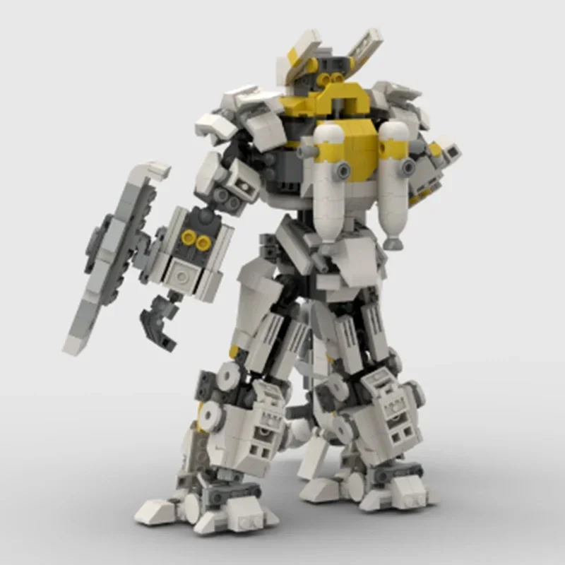 Military Combat Mech Building Bricks, Modelo MOC, White Knight Mecha Technology, Blocos Modulares, Presente de Natal, DIY Assembly Sets