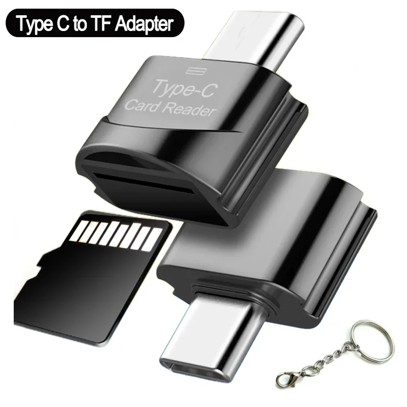 Type C To Micro-SD TF Adapter OTG USB Adapters Smart Memory Card Reader Micro USB To Type C Micro-SD Adapter for Xiaomi Macbook