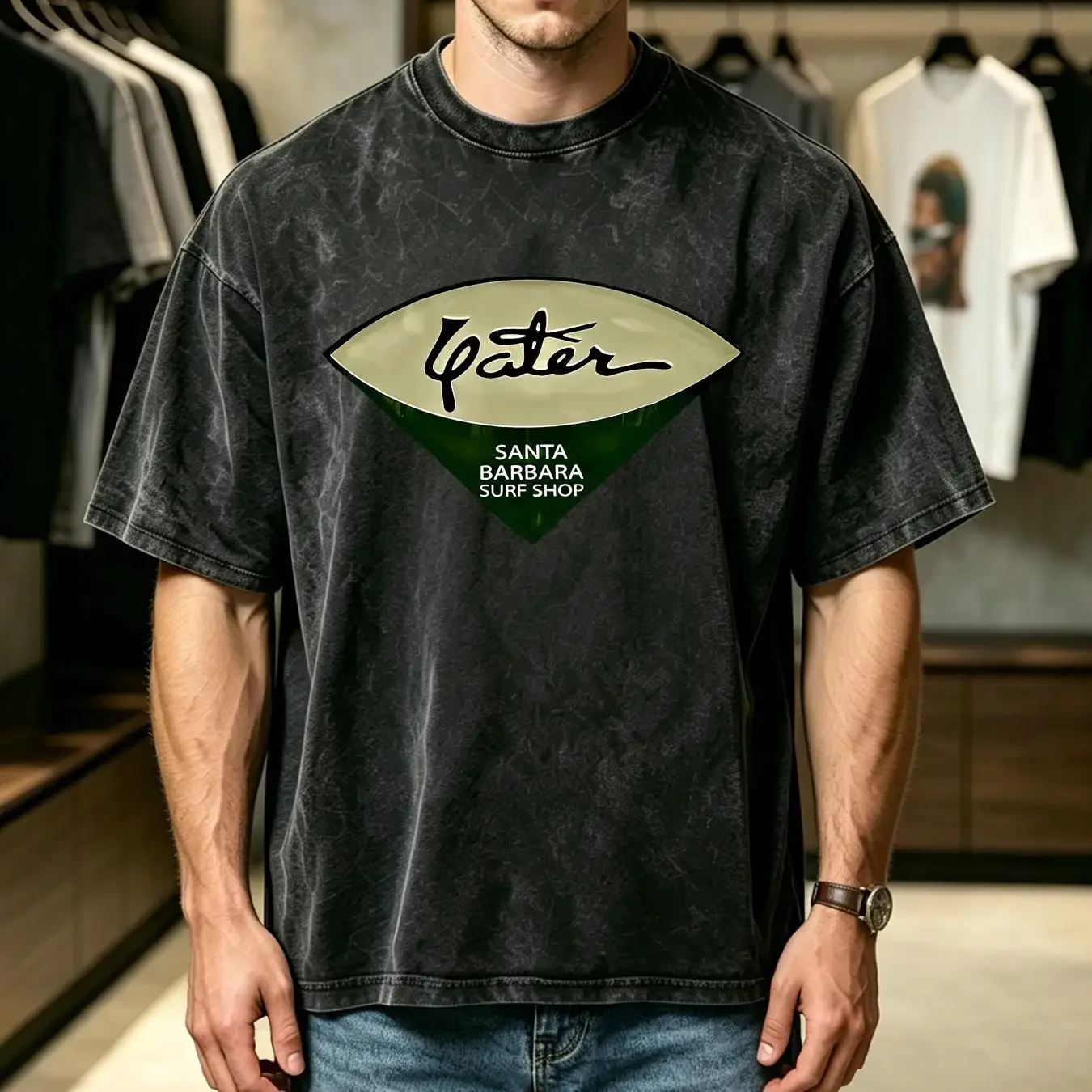 washed T Shirt Surf logo Santa Barbara Shop California Kilgore Apocalypse Classic long or short sleeves vintage Washed Stylish