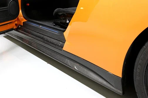 Car-styling For Nissan GTR R35 Zele Style Carbon Fiber Side Skirt Trim BodyKit Tuning Exterior Part Glossy Fibre Door Step Cover