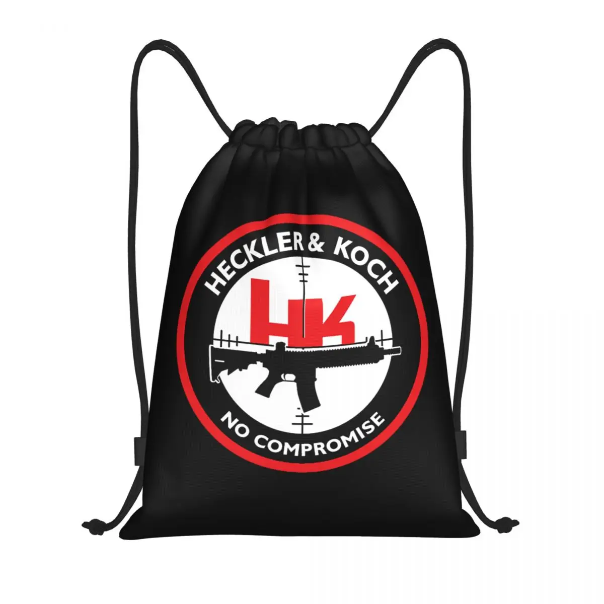 Custom Heckler Firearms Drawstring Backpack Bags Women Men Lightweight Gym Sports Sackpack Sacks for Yoga