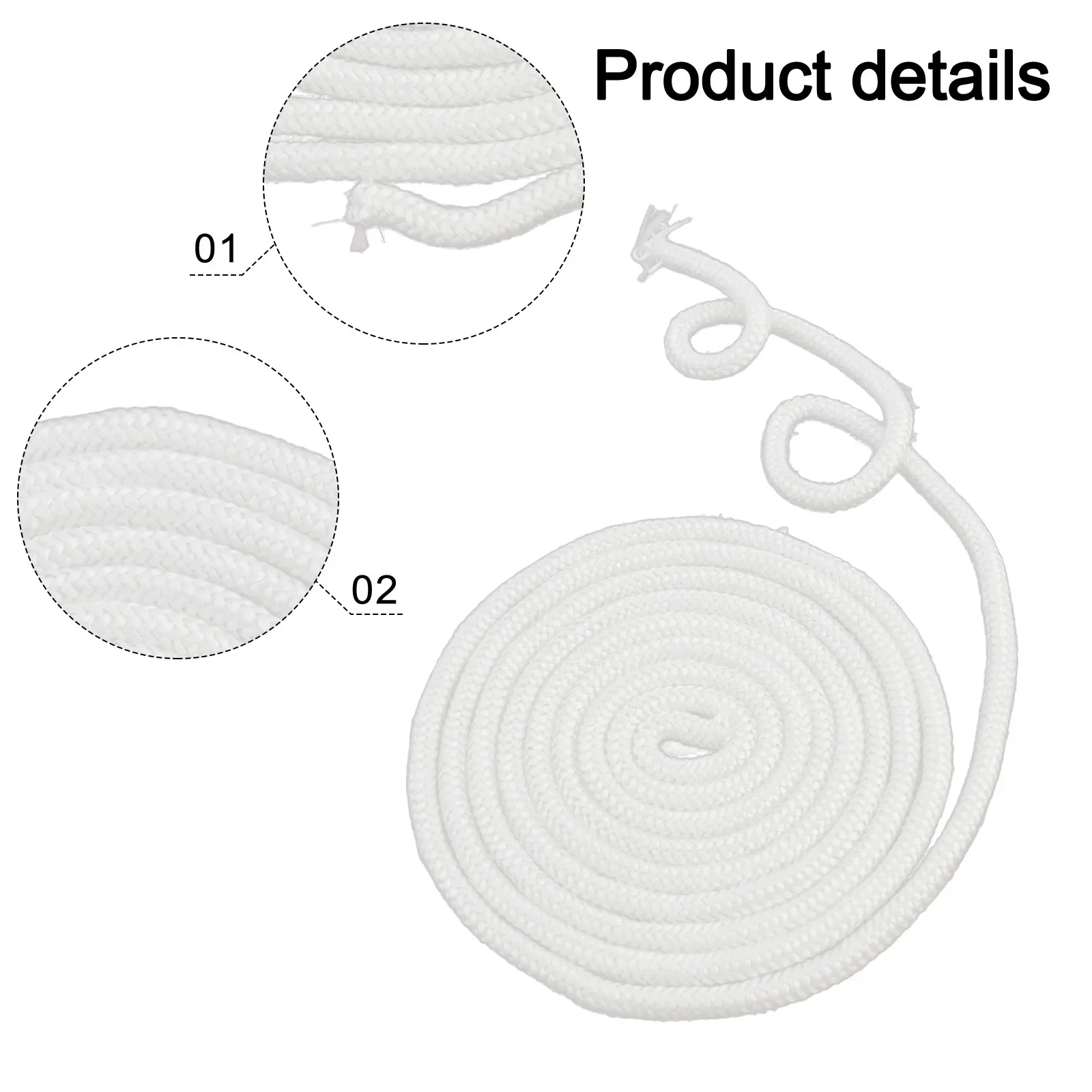 

Brand New Fireplaces Fire Rope Door Seal 6/8/10/12mm Diameter Fire Rope 3 Meter Length Fiberglass For Boiler Industrial Oven