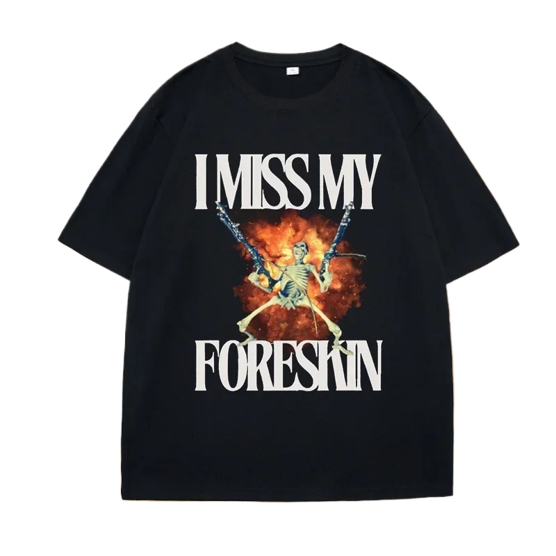 

Funny and comical letter pattern printed T-shirt for men's summer, 100% pure cotton casual and fashionable short-sleeved top