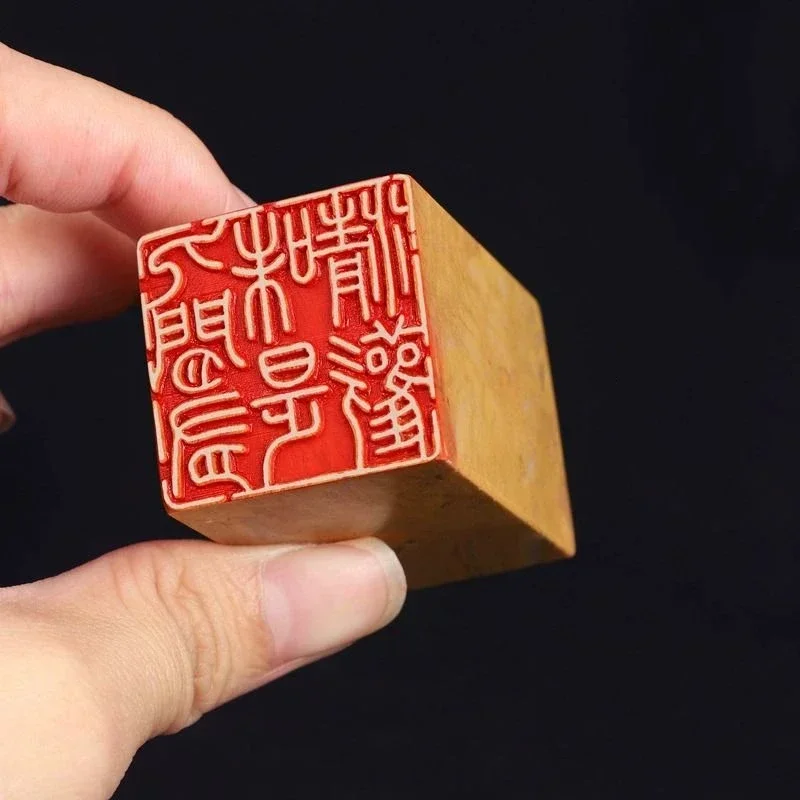 Natural Stone Carving Calligraphy Works Finished Stamp Seal Chinese Painting Stamp Ancient Style Book Collection Custom Sellos - view 3