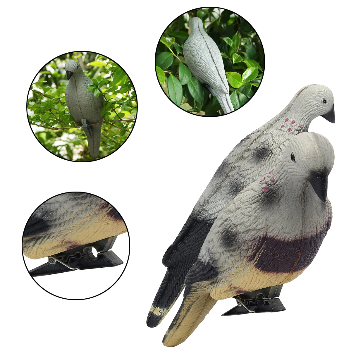 3D Pigeon Decoy Hunting Lifelike Foam EVA Grey Fake Bird Shooting Dove Decoy Practice Shooting Hunting Bait Supplies