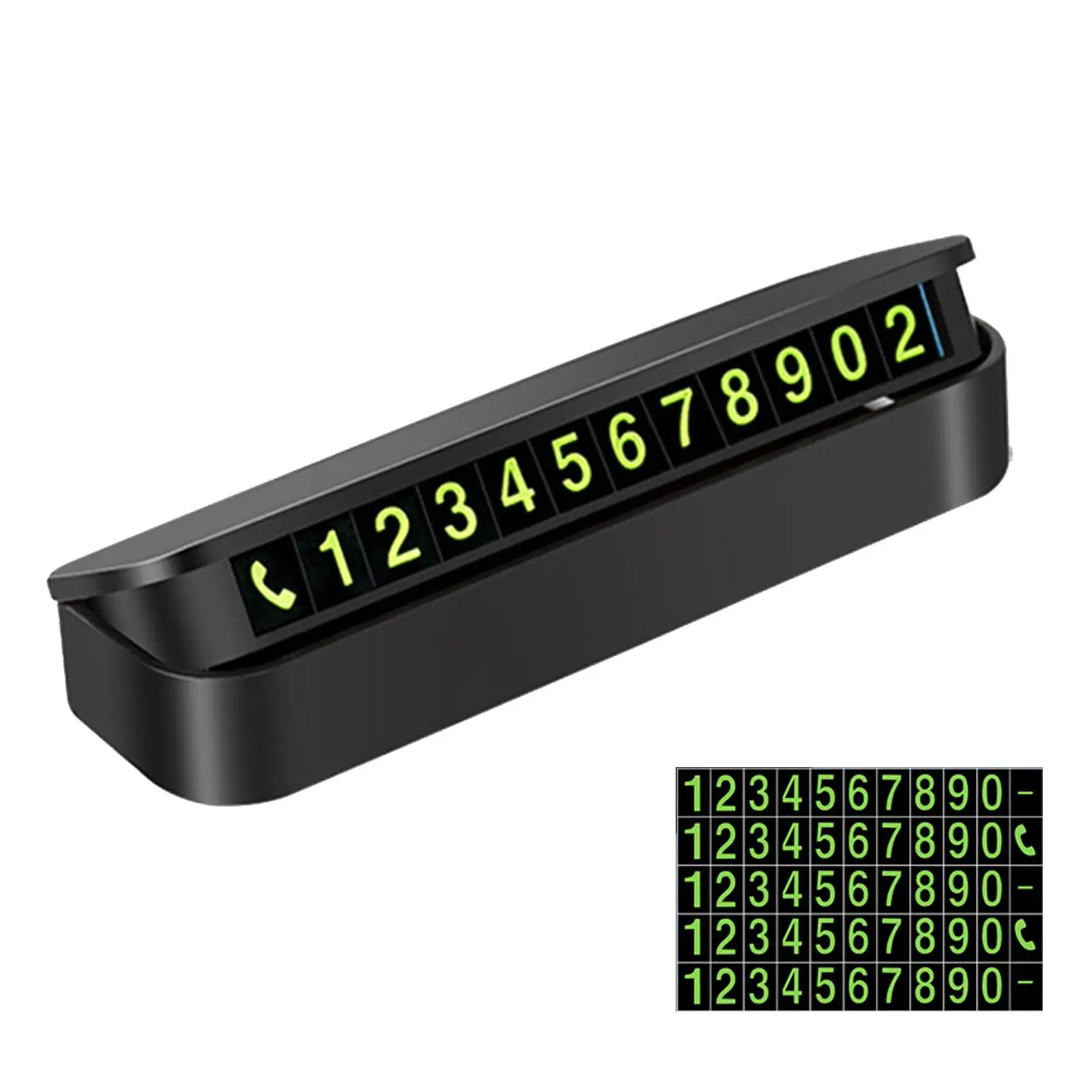 Car Phone Number Plate Easy to Fix Compact Lightweight Parking Numbers Card