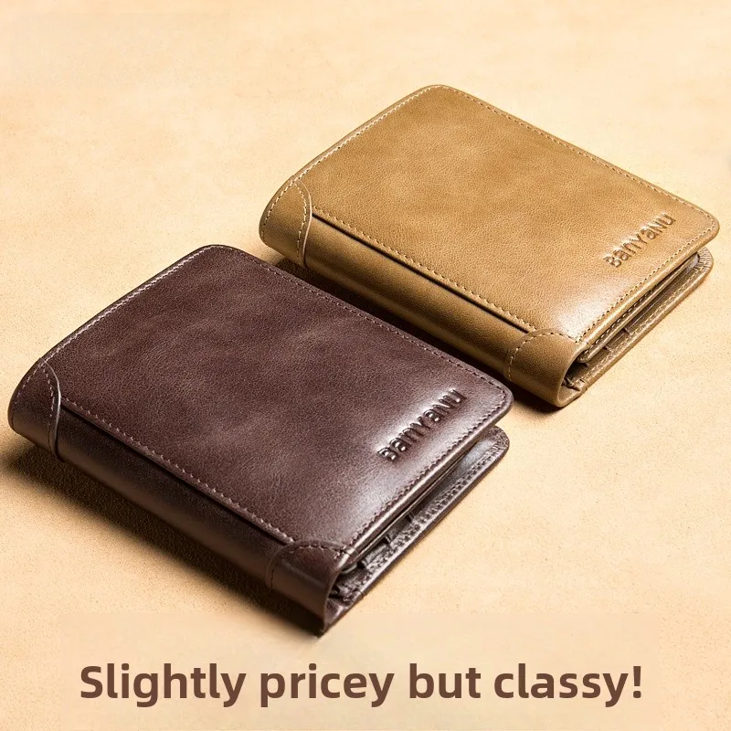 retro-top-layer-cowhide-men's-wallet-ladies'-short-genuine-leather-driver's-license-integrated-card-holder-leather-jacket